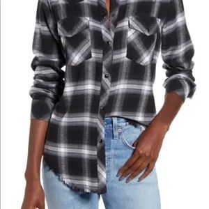 Rails flannel. Red/ black size L